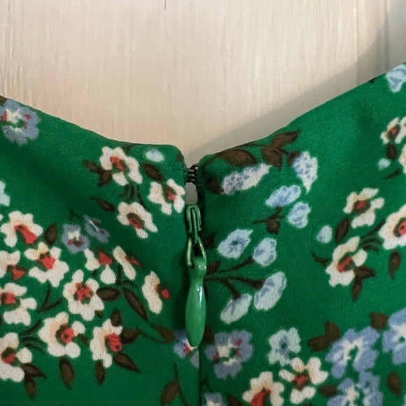 LOFT Green Flower Midi Dress - Picture 6 of 7